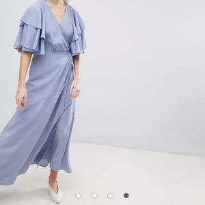 ASOS size Small Vero Moda Flutter Wrap Maxi Dress